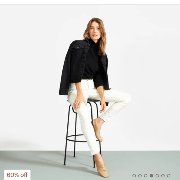 Everlane The High Rise Skinny Jean White Ankle Stretch Sz 29 - Picture 4 of 13